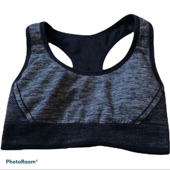 All In Motion black/grey sports bra NWT L - Picture 1 of 2